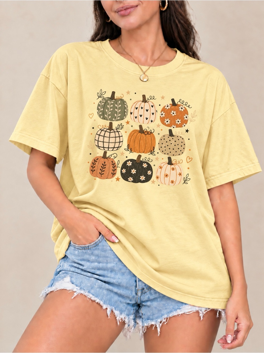 Cute Fall Pumpkin Unisex T-shirt Thanksgiving Tee